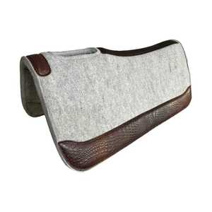 Tapis de selle en feutre de laine occidentale de qualité supérieure, renforcé en cuir, accessoires d'équitation, vente en gros, fabricant d'usine - Product Image 1