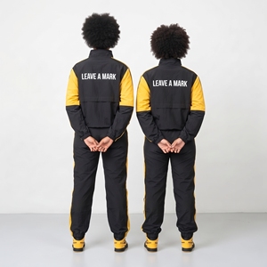 Ensemble de survêtement coupe-vent unisexe, veste et pantalon imperméables légers imprimés sur mesure, col montant, coupe-vent unisexe - Product Image 2