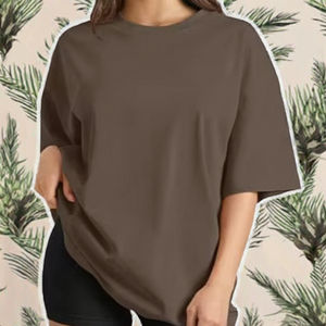 Camiseta Extra Grande de Algodón Ecológico para Mujer, Diseño Largo y Ajustado con Logotipo Personalizado, Estilo Casual para Verano - Product Image 2