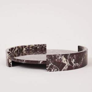 Plateau de service moderne en marbre avec bords surélevés pour un transport sûr des boissons, des cocktails et des apéritifs lors de fêtes - Product Image 6