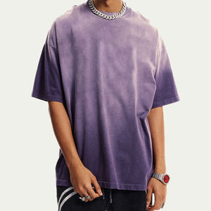 T-shirts pour hommes en coton 100% à effet délavé, nouveau design, style streetwear, séchage rapide et respirant, vente en gros, pour usage extérieur - Product Image 4