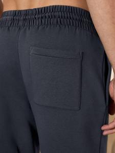 Pantalones de Hombre de Color Sólido, de Algodón, con Cordón, Cintura Media, Corte Regular, Largos, con Bolsillos Laterales, Transpirables, para Primavera - Product Image 5