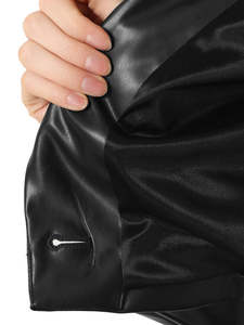 Chaqueta Bomber de Cuero para Mujer, Tendencia Otoño-Invierno, Personalizada, Cuello Camisero, Mangas Largas, Acabado Transpirable de Algodón - Product Image 5