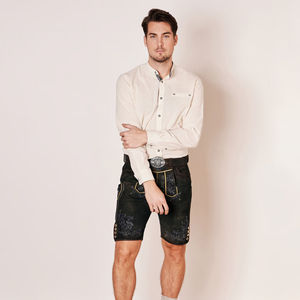 Wholesale Lederhosen Bavarian <b>Shirt</b> for Men Flannel Fabric 100% Cotton Quick Dry Breathable - Product Image 4