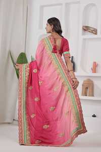 Sari Tradicional Indio para Fiestas, con Bordados, para Bodas y Eventos Festivos, Atuendo Elegante para Mujer - Product Image 2