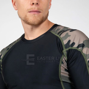 Rashguard pour homme à manches longues, nouveau design, en vente en ligne, service OEM, vêtements de fitness pour homme. - Product Image 4