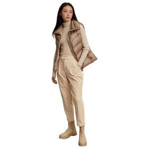 Chaleco Acolchado Reversible para Mujer, Sin Mangas, con Cinturón, Forro de Sherpa, Cálido, Informal, para Otoño e Invierno - Product Image 3