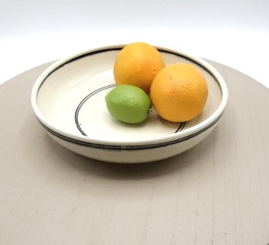 Premium Ceramic Serving Bowl with Minimalist Stripe Detailing Deep Wide Design for Contemporary Dining Presentation - Product Image 2