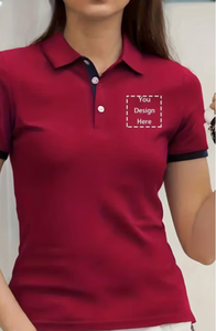 Custom Navy Blue Polyester Solid Polo Shirt Adult Short Sleeve Embroidered Logo Contrast Trim Classic Turndown Promotional - Product Image 2