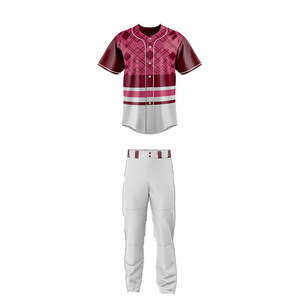 Uniformes de Béisbol y Sóftbol en Oferta, Conjuntos de Camisetas y Pantalones Cortos de Jersey Transpirable de Secado Rápido 100% Poliéster, Precio Razonable - Product Image 1