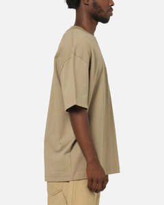 Breathable Trendy Oversized <b>Light</b> Brown Crew-Neck <b>T</b> Shirts for men Casual Fit Streetwear Everyday Comfort & Style - Product Image 4