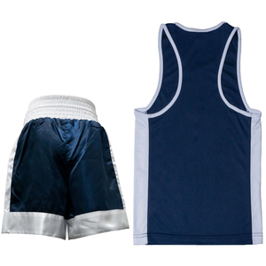 Ensemble d'uniformes de boxe en polyester avec logo personnalisé pour la compétition, équipement d'entraînement avancé, uniformes de kick-boxing de haute qualité - Product Image 6