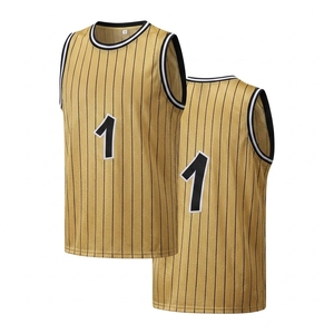 Camiseta de baloncesto Orlando para hombre, sin mangas, de malla a rayas, número 1 Grady, transpirable, ajuste regular, para todas las estaciones - Product Image 3