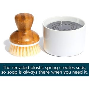 Confezione da 2 Spugne in Lana d'Acciaio Ergonomiche per Piatti, Delicate sulle Superfici, per Sporco Difficile, con Dispenser di Sapone Schiumogeno - Product Image 3