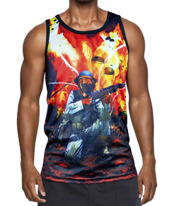 เสื้อกล้ามซับลิเมชั่นสำหรับผู้ชาย พิมพ์ลายตามสั่ง ชุดออกกำลังกาย ระบายอากาศได้ดี น้ำหนักเบา เหมาะสำหรับการออกกำลังกายและการฝึกซ้อมทางกายภาพ - Product Image 1