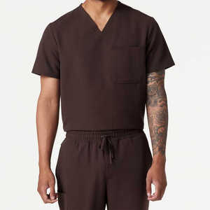 New Classic Medical Doctor Scrubs Uniform Wholesale Comfortable Hospital Nursing Rayon Woven Unisex Seamless Fusing Scrubs Suits - Product Image 1