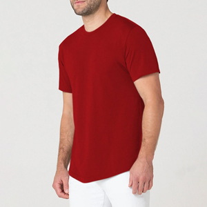 เสื้อยืดสีพื้นใหม่สำหรับผู้ชาย คุณภาพสูง ทรงพอดีตัว รับผลิตตามสั่งทุกสีตามความต้องการ - Product Image 5