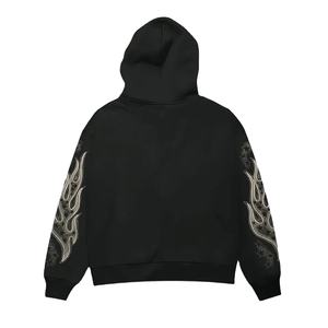 Perimum Sweat à capuche zippé et capuche avec logo entièrement personnalisé pour hommes coupe régulière décontracté 100% coton polaire pour streetwear mode masculine - Product Image 4