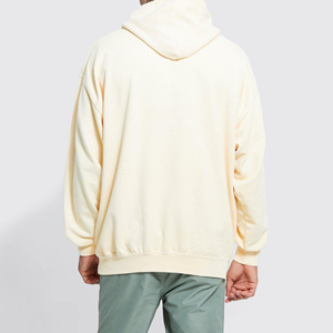 เสื้อฮู้ดไหมพรมถักแบบเรียบสีพื้น สไตล์สตรีทแวร์ คุณภาพสูง ไม่มีเชือกผูก ผลิตตามสั่ง ไซส์ใหญ่พิเศษ สำหรับฤดูหนาว MOQ ต่ำ - Product Image 3