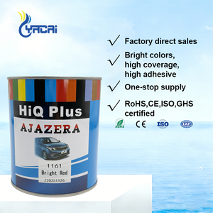 Venta al por mayor de fábrica: Pintura acrílica líquida 1K de capa base para automóviles y embarcaciones, rojo brillante, resistente a la intemperie, para reparación de coches metálicos rojos. - Product Image 4