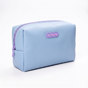 Bolsa de Cosméticos de Cuero PU de Fábrica BSCI con Cierre de Cremallera, Organizador de Maquillaje de Uso Diario, Logotipo Personalizado Rosa - Product Image 4