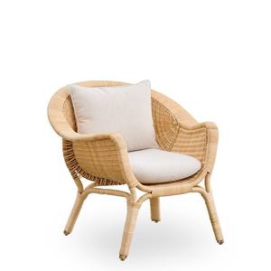 Fauteuil lounge en rotin tressé à la main, moderne, à siège bas, avec coussin, pour salon et hôtel, en provenance du Vietnam. - Product Image 1