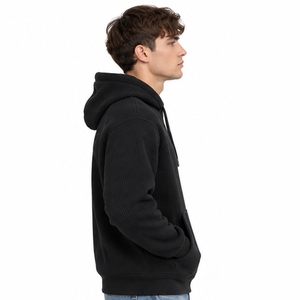 Sweat à capuche en tricot gaufré pour homme, pull personnalisé, sweat à capuche thermique, sweat-shirt décontracté à manches longues, vêtements de sport texturés, streetwear, OEM, ODEM - Product Image 2