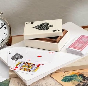 Boîte de rangement pour cartes à jouer personnalisée, design minimaliste rectangulaire, porte-cartes de poker gravé, organisateur à un seul niveau, décoratif - Product Image 6