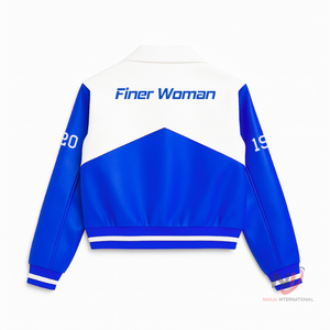 แจ็คเก็ตหนัง PU ปักลาย Zeta Phi Beta Sorority รุ่นใหม่มาแรง ขายดี |   แจ็คเก็ตบอมเบอร์หนัง PU รุ่น Winter ZPB - Product Image 2