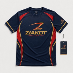 เสื้อยืด ZIAKOT รุ่นใหม่ ดีไซน์พิเศษสำหรับผู้ชาย สีกรมท่า-ขาว สำหรับออกกำลังกาย - Product Image 5
