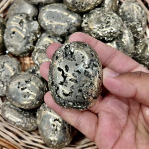 Piedra de Pirita Natural Druzy de Alta Calidad, Pulida, para Sanación con Cristales, Reiki, Feng Shui, Piedra de la Abundancia, Decoración del Hogar con Temática de Amor - Product Image 3