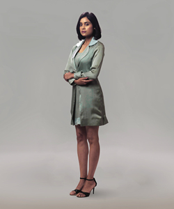 Vestido Corto Tipo Túnica Informal para Mujer con Corte Entallado Inspirado en el Clásico Corte Kurti, Atuendo Elegante para Fiesta - Product Image 6