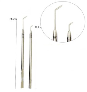 Outil de séparation et de rehaussement de cils rectangulaire UBI, fait main en acier inoxydable, pour extension de cils, avec poignée argentée - Product Image 1