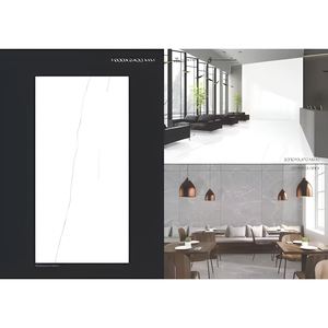 กระเบื้องพอร์ซเลนลายหินอ่อนสีเทา Vistaar Grey Spider รุ่นโมเดิร์น ขนาด 1200x2400 มม. หนา 9 มม. ผิวมันเงา ผลิตจากหินเผาซินเทอร์ สำหรับตกแต่งผนังภายในวิลล่าหรู - Product Image 2