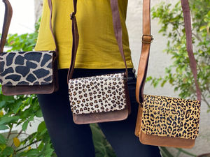 กระเป๋าหนังพิมพ์ลายสัตว์สำหรับผู้หญิงกระเป๋าสะพายหนังวัวผมบนกระเป๋าหนัง - Product Image 3