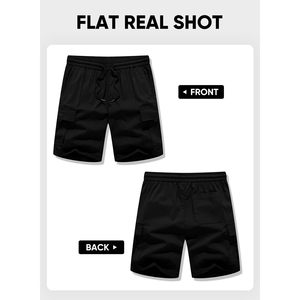 Pantalones cortos Cargo informales para hombre 2025, pantalones cortos de trabajo con cintura elástica y cordón clásico, decoraciones con Logo XXS High Street Long Sport Short - Product Image 6