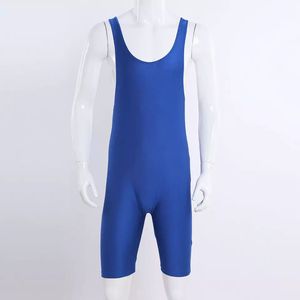 Combinaison ajustée pour homme en polyester et élasthanne, imprimé bleu effet gouttelettes, pour MMA et lutte - Product Image 6