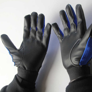Gants de frappeur de baseball en cuir Cabretta OEM, durables, antidérapants, fermeture auto-agrippante, légers, respirants, main gauche, adulte, bleu - Product Image 4