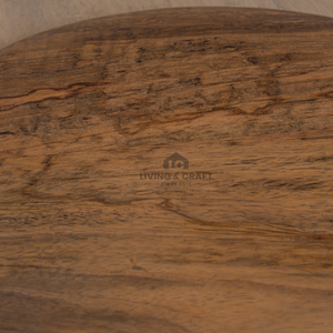 Tabla de cortar redonda de madera maciza |   Tabla de Cortar Resistente para el Hogar y Restaurantes - Product Image 4