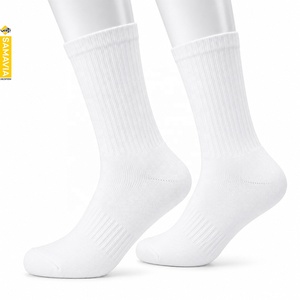 SAMAVIA Premium Athletic Crew <b>Socks</b> Knitted Solid Color 100% Polyester Sports <b>Running</b> Training Gym Yoga Comfortable Durable OEM - Product Image 1