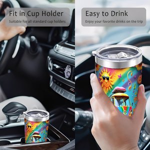 Stainless Steel Tumbler 20oz Double Wall Silver Surface Scratch Resistant Drink <b>Cup</b> For Everyday Use - Product Image 4