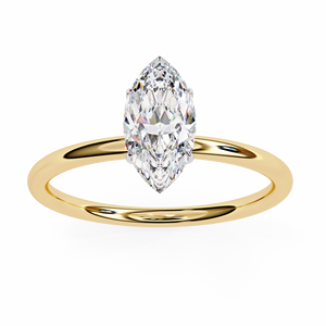 Anillo de Diamante de Corte Marquesa de 1 Quilate, Cultivado en Laboratorio, de Alta Calidad, Oro Sólido de 14k, Certificado IGI, Anillo de Compromiso o Boda - Product Image 2