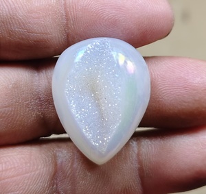 Natural White Druzy <b>Rainbow</b> Loose Cabochon Pearl Seawater Loose Pearl AAA Grade for Jewelry Making - Product Image 4