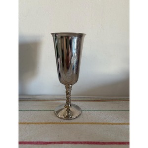 Verre à vin classique en acier inoxydable, forme cloche, fait main, à long pied, très vendu, pour les occasions de mariage - Product Image 1