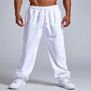 Pantalon de jogging évasé décontracté pour homme, idéal pour l'entraînement hivernal, avec taille élastique et cordon de serrage, coupe ample, écologique et épais - Product Image 2