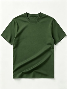 High Quality <b>Olive</b> <b>Green</b> 100% Cotton Short Sleeve 210 Grams Wholesale Custom 100% Cotton Blank Plain Men's <b>T</b>-<b>shirts</b> Blank - Product Image 1