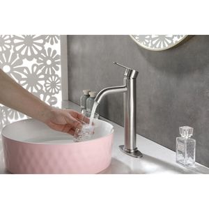 Rubinetto Monocomando per Lavabo Bagno con Scarico a Scomparsa Senza Troppopieno - Product Image 2