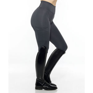 Pantalones de equitación para mujer con 2 bolsillos, asiento completo de silicona antideslizante, pantalones de carreras, pantalones de ejercicio para pista. - Product Image 2