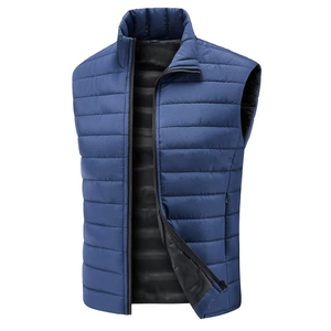 Gilets matelassés décontractés pour hommes adultes, couleur unie, légers, sans manches, style streetwear, gilets en duvet Montane pour hommes - Product Image 1