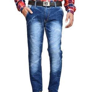 Service OEM, pantalon en denim bleu ample personnalisé avec poche latérale pour hommes, logo personnalisé, jean décontracté pour hommes, pantalon Cumbre Sports - Product Image 1